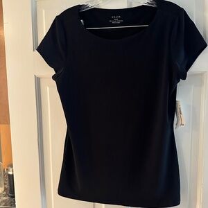 Grace short sleeved black shirt size Med NWT